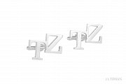 Stříbrné manžetové knoflíčky s monogramem TZ vyrobené na zakázku