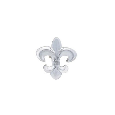 Stříbrný odznak do klopy saka květ lilie Fleur de lys